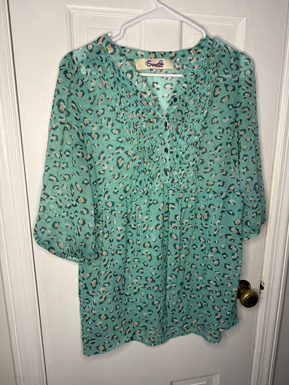 Emmelee collections Cheetah print tunic with pleats - Flowy Small